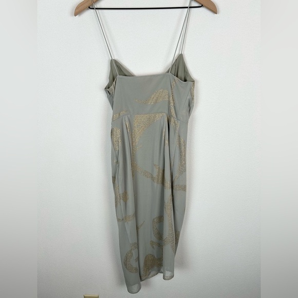 Free People Pretty Tough Venus Draped Metallic Party Dress 2 - Picture 7 of 14